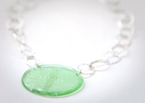 Fused glass necklace