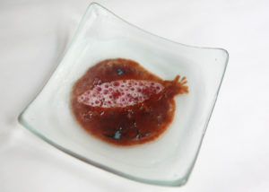 Fused Glass Plate - Pomogranate