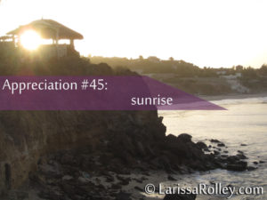 Appreciation #45: sunrise