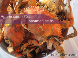 Appreciation #53: steamed crabs 