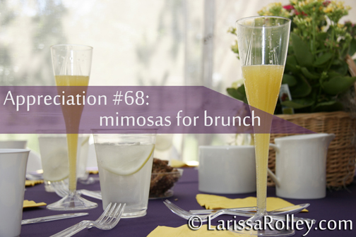 Appreciation #68: mimosas for brunch
