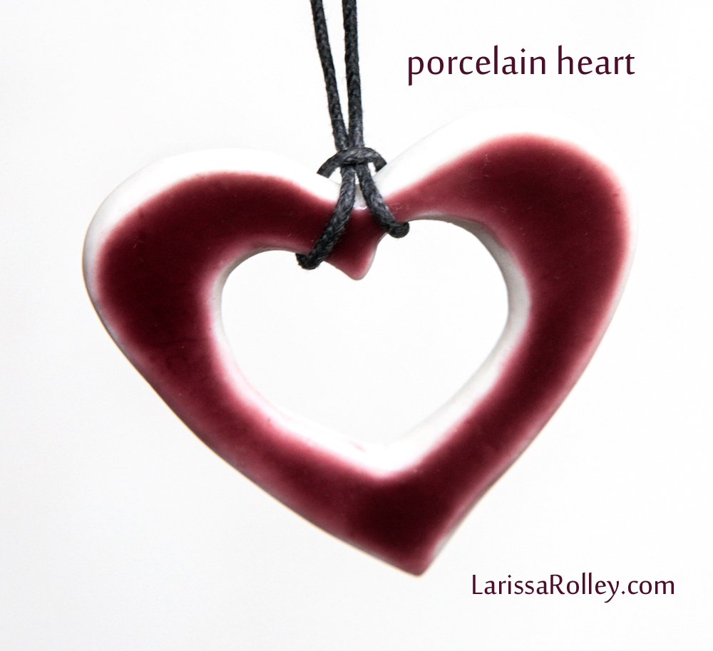 Porcelain Heart – deep pink