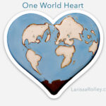 One World Heart Sticker